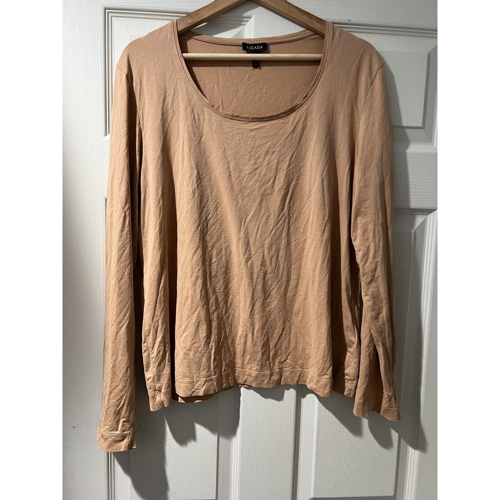 Escada ESCADA Women Blouse Lond Sleeve Cotton Orange XL A003307 Size XL / US 12-14 / IT 48-50 - 2 Thumbnail