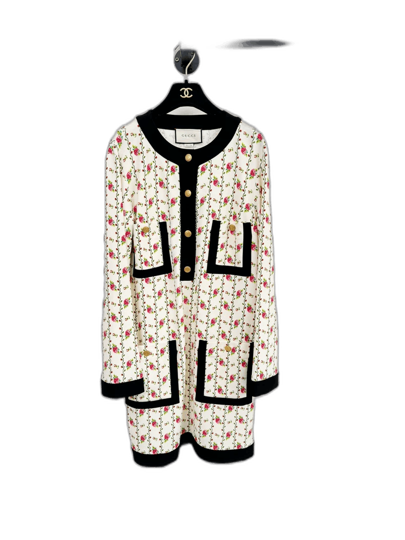 Gucci Gucci Dress with Floral Print and Pockets-2505 Size XS / US 0-2 / IT 36-38 - 1 Thumbnail