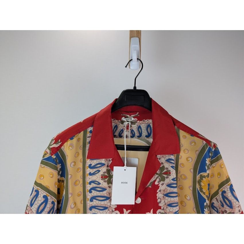 Bode o1rshd1 Bricolage Short Sleeve Shirt in Red Size US XXL / EU 58 / 5 - 3 Thumbnail