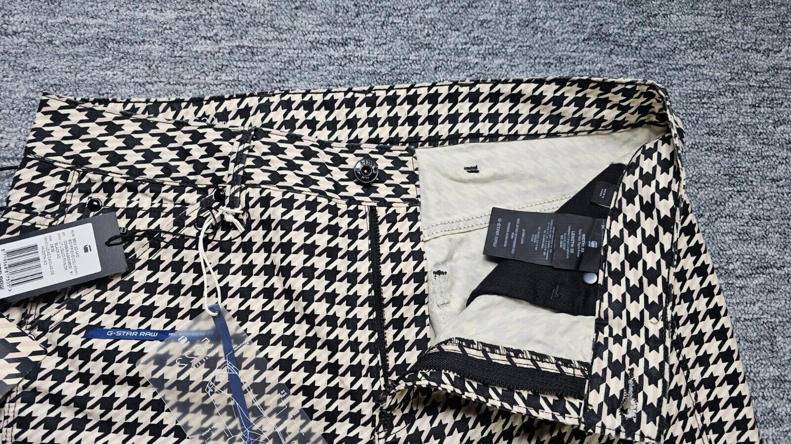 G-Star × Pharrell G-Star x Pharrell Elwood X52 Houndstooth 3D Jeans W28 Size 28" / US 6 / IT 42 - 4 Thumbnail