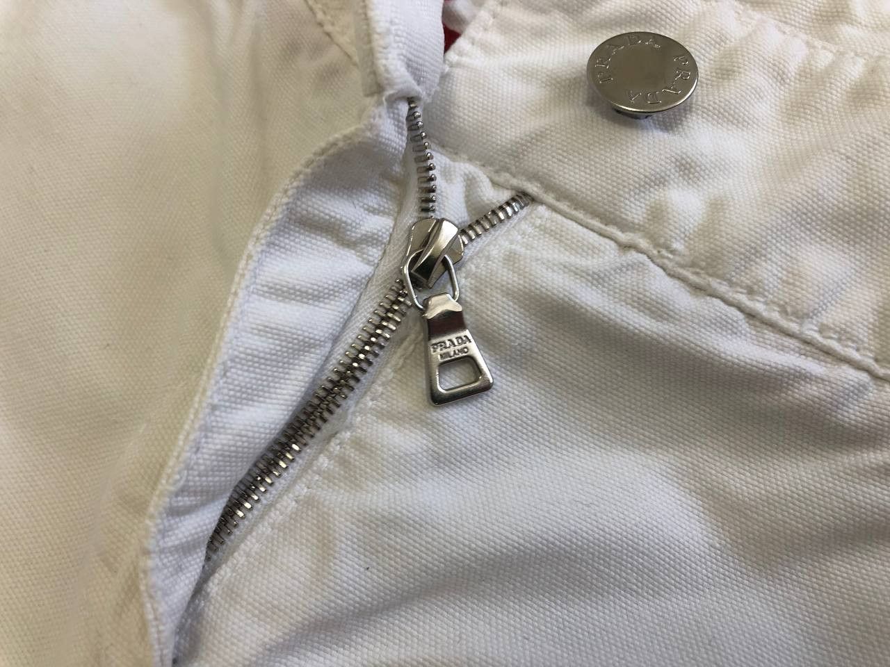Prada Prada Red Tab White Casual Pants Size 28" / US 6 / IT 42 - 4 Thumbnail