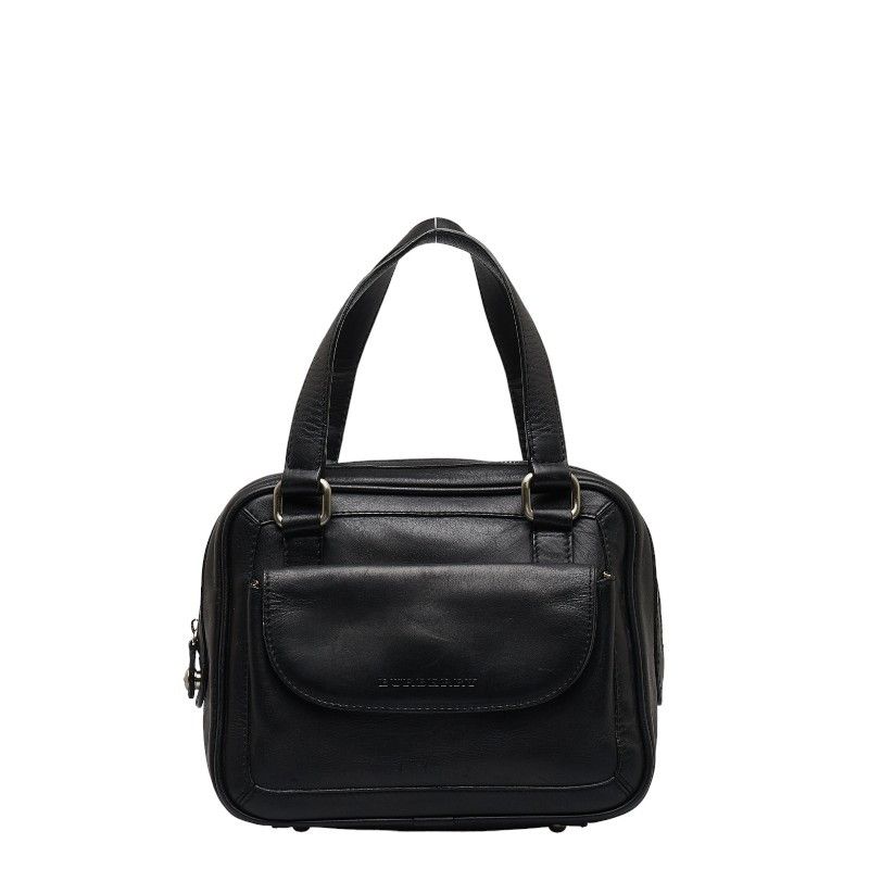 image of Burberry Leather Handbag in Black, Women's