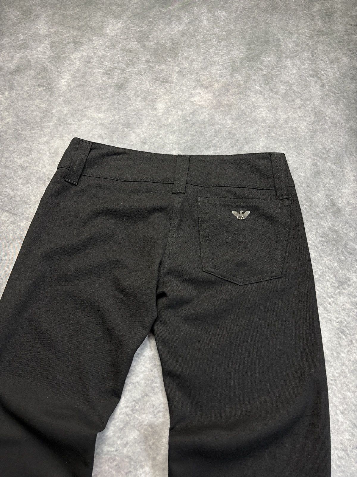 Armani × Giorgio Armani × Vintage Vintage Armani Jeans Black Trousers 2000s Italy Capo Campion Size 29" - 1 Thumbnail