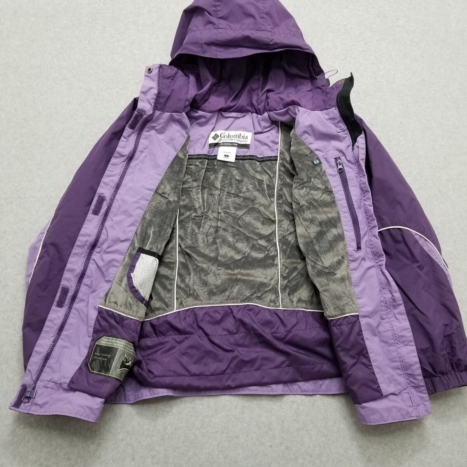 Columbia Columbia Womens Jacket Small Purple Pockets Full Zip Hooded Size S / US 4 / IT 40 - 6 Thumbnail
