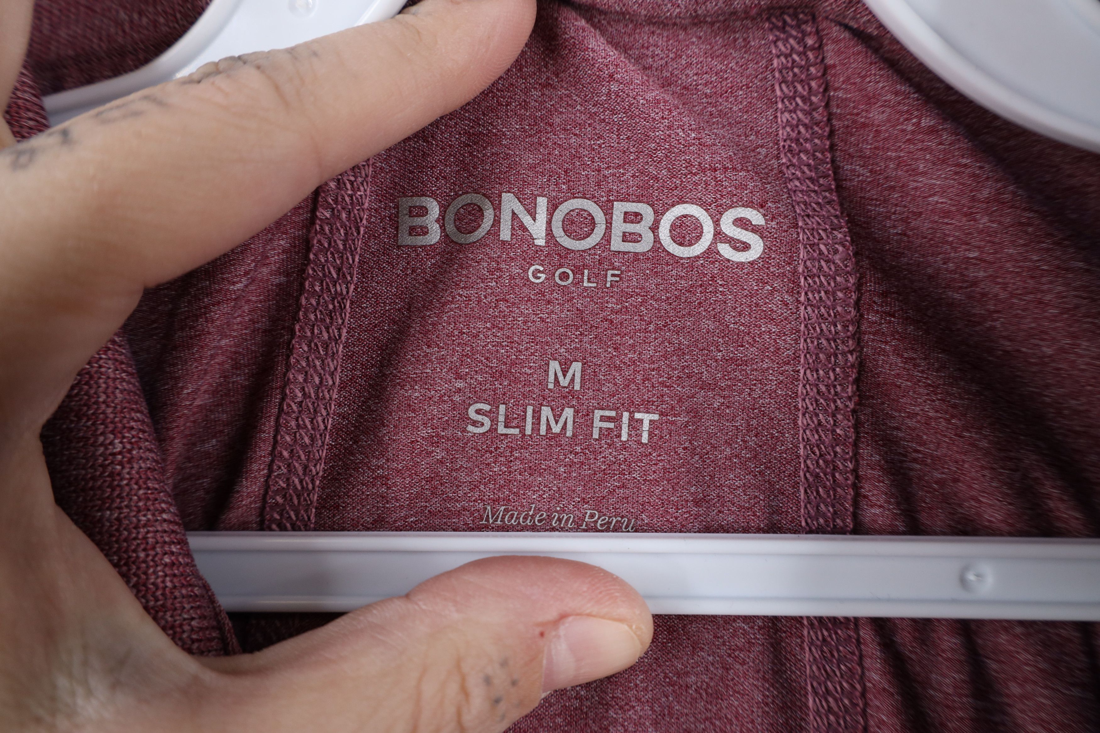 Bonobos × Vintage Bonobos Golf Spell Out Knit Collared Polo Shirt Heather Red Size US M / EU 48-50 / 2 - 7 Thumbnail