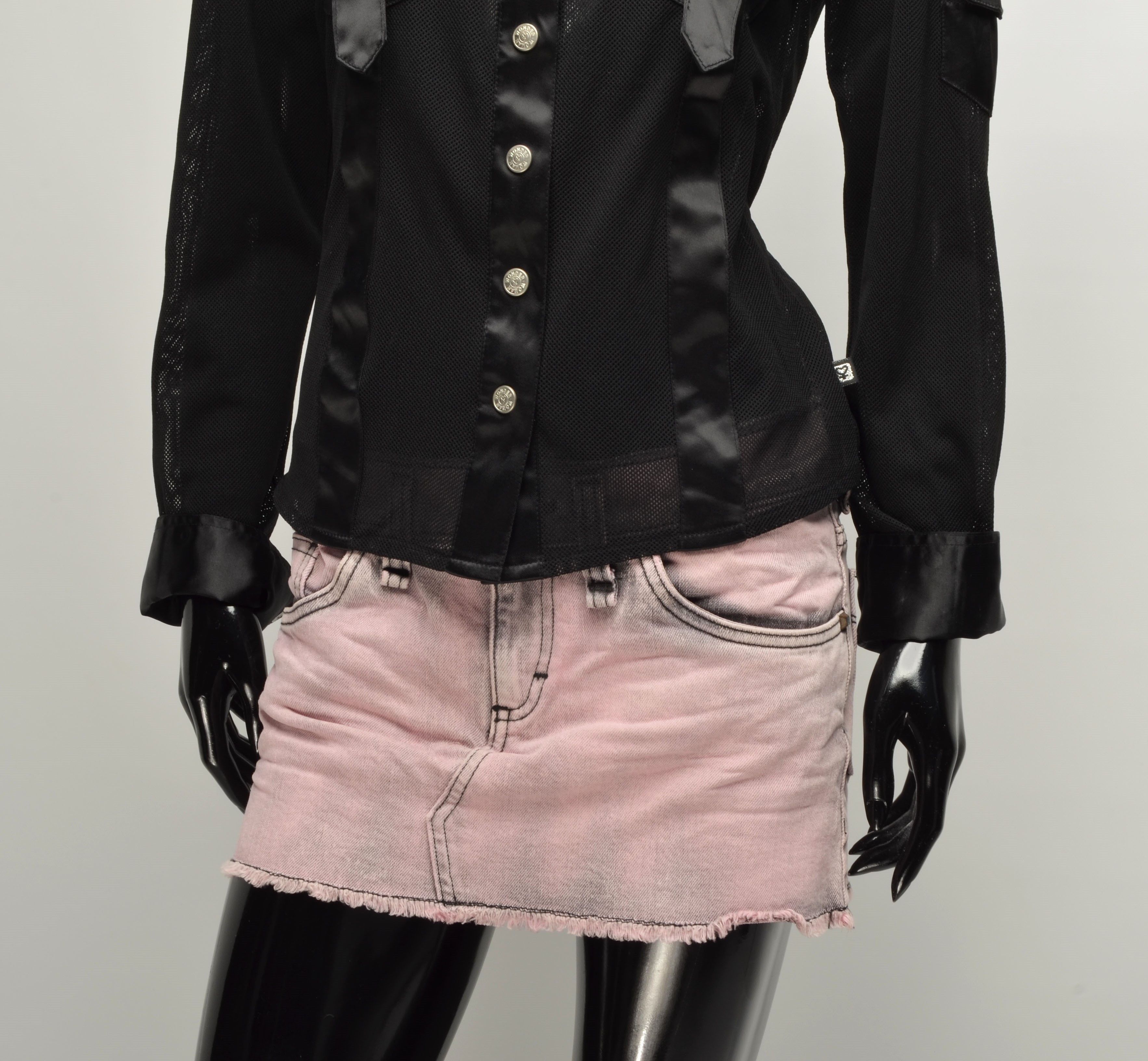 Vintage Vintage Y2K Grunge Goth Net Long Sleeve Shirt Size L / US 10 / IT 46 - 3 Thumbnail
