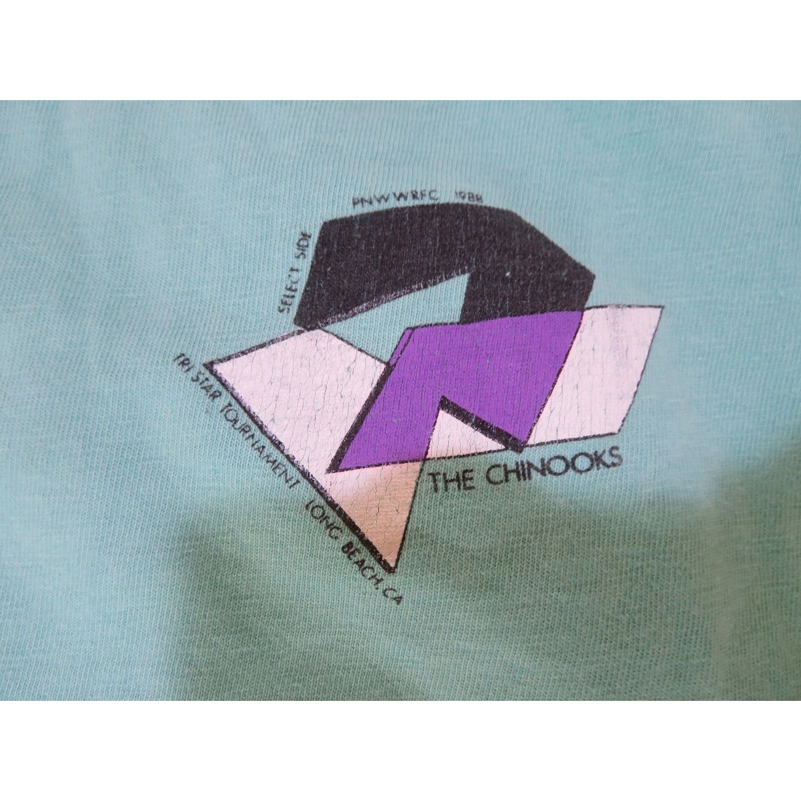 Hanes The Chinooks Long Beach CA Lacrosse T-Shirt Sz M-L? 1988 Size US L / EU 52-54 / 3 - 4 Thumbnail