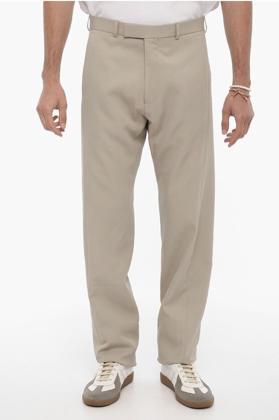 image of Martine Rose Og1Mm0424 Solid Color Pants In Grey, Men's (Size 30)