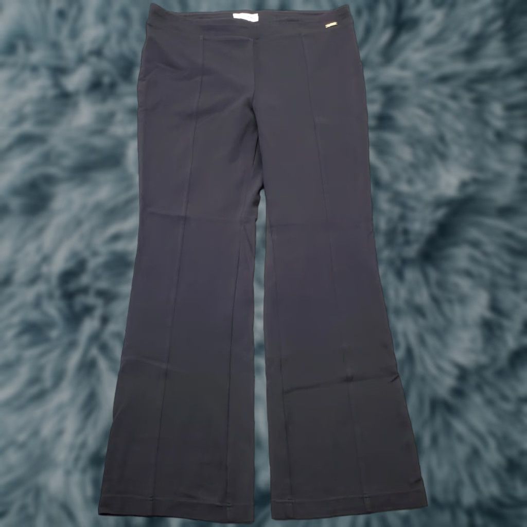 Calvin Klein Calvin Klein Ankle Pants Womens Size L Black Rayon Stretch Bootcut Comfort Waist Regular Inseam 29" Size 36" / US 14 / IT 50 - 1 Thumbnail