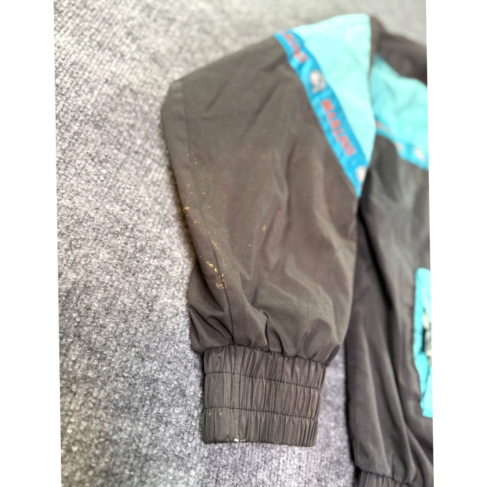 MLB VINTAGE Florida Marlins Windbreaker Jacket Mens XL Black Teal 90s MLB Baseball Size US XL / EU 56 / 4 - 7 Thumbnail