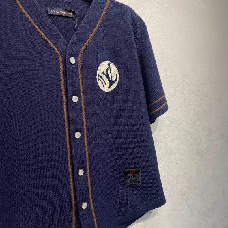 Louis Vuitton Louis Vuitton Blue short-sleeved baseball shirt Size US M / EU 48-50 / 2 - 3 Thumbnail