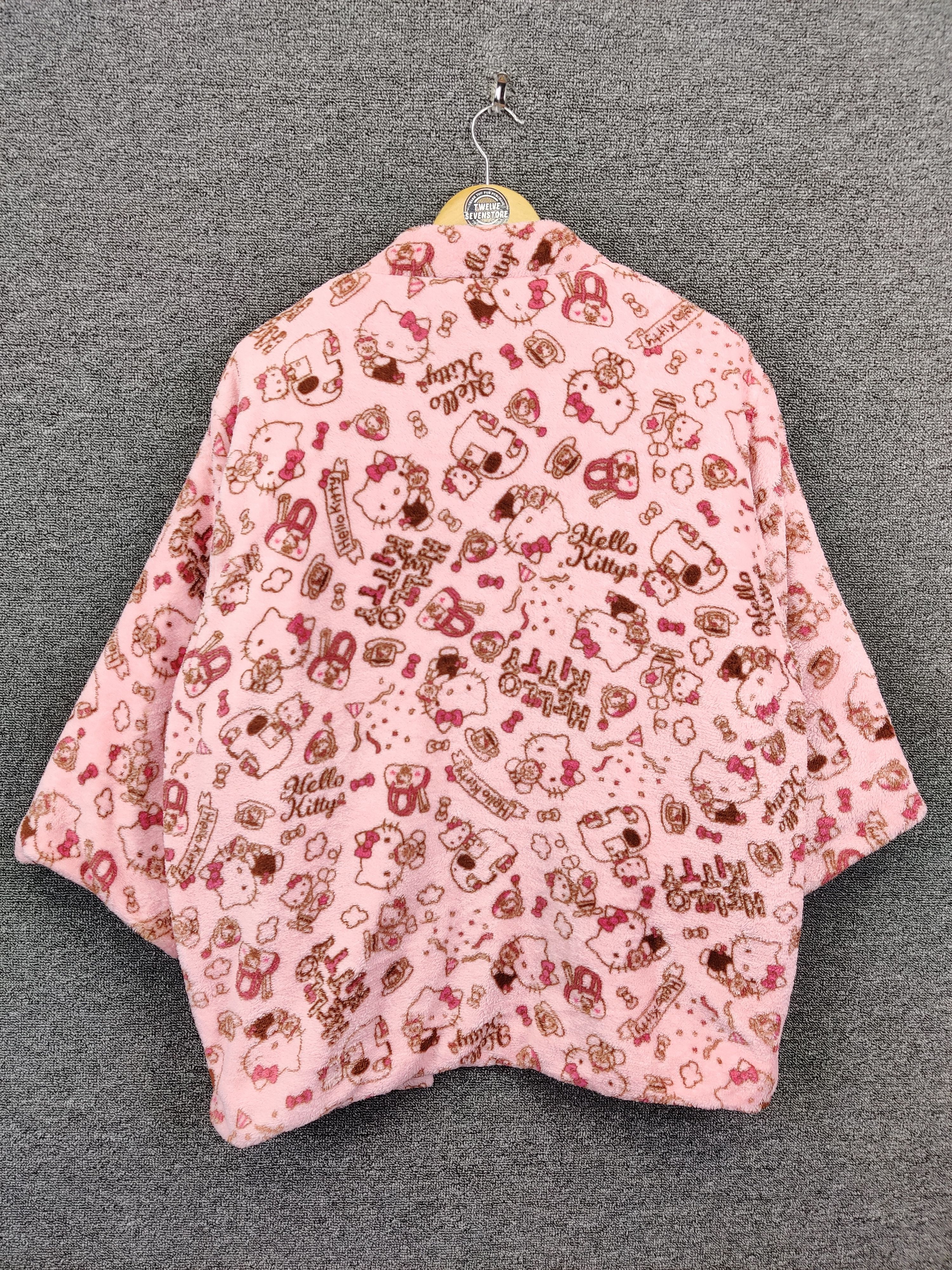 Anime Hello Kitty 40th Anniversary Fullprint Fleece Kimono Jacket Size US M / EU 48-50 / 2 - 6 Thumbnail