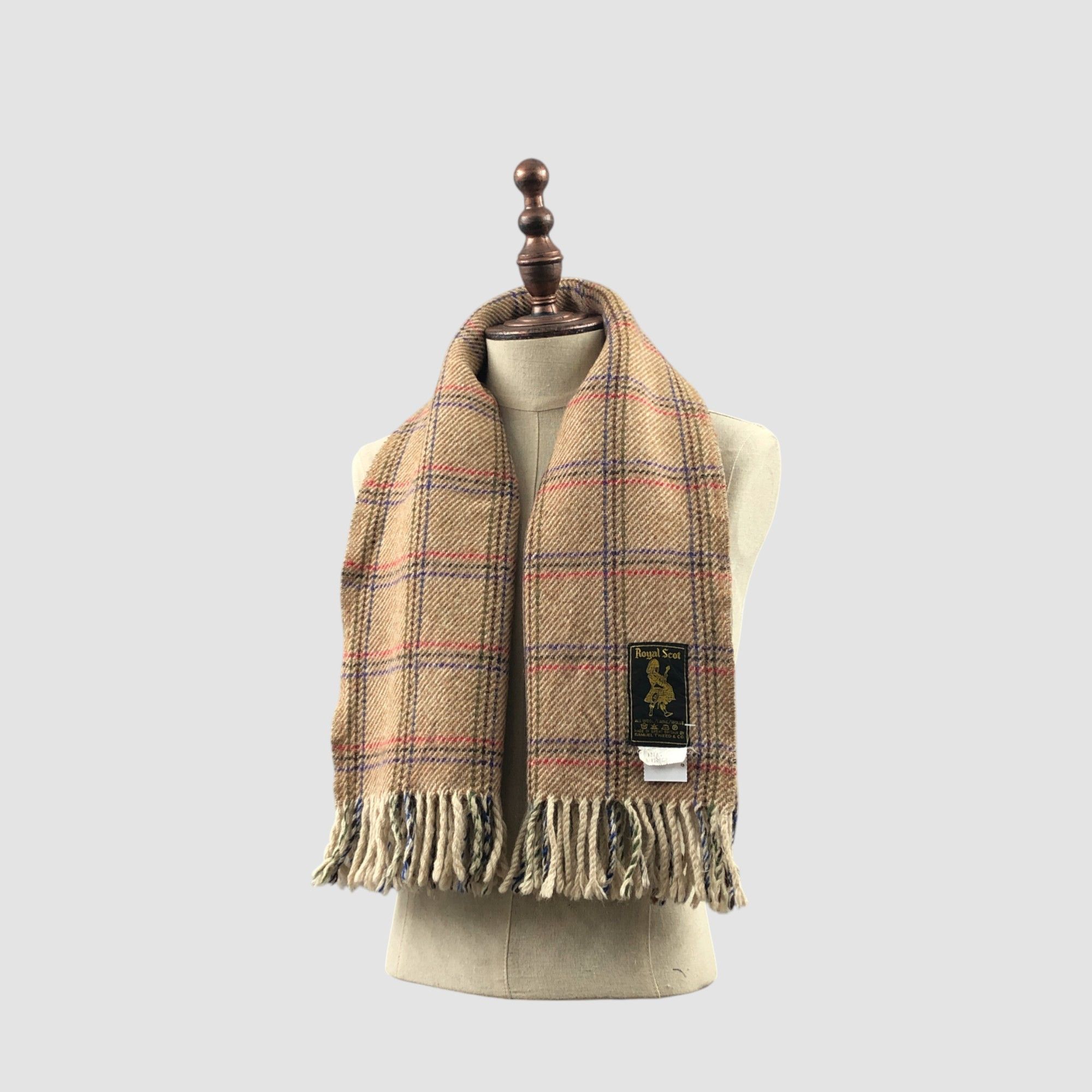Japanese Brand Vintage Royal Scot Scarf Muffler Wool Stole Wraps Scarves Size ONE SIZE - 1 Thumbnail