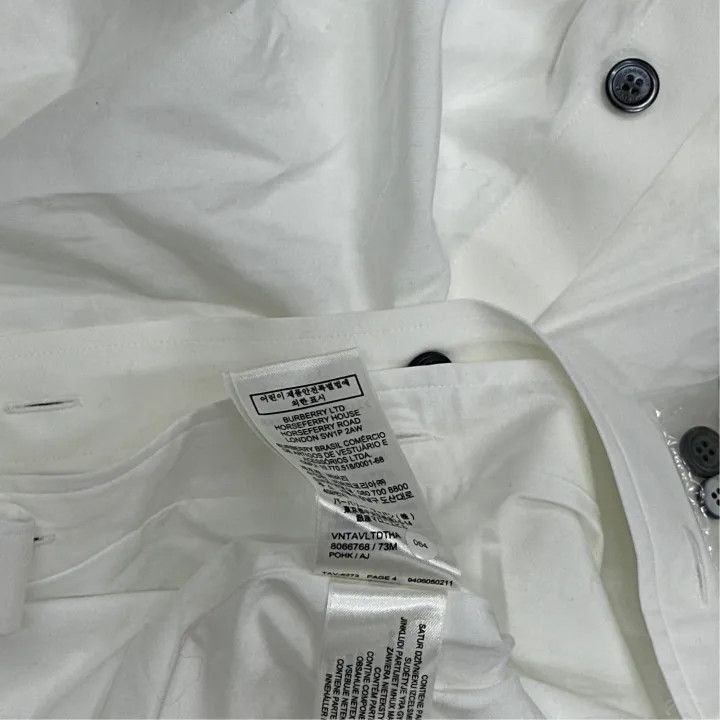 Burberry Burberry Burberry White Logo Long Sleeve Shirt for Men-250 Size US M / EU 48-50 / 2 - 3 Thumbnail