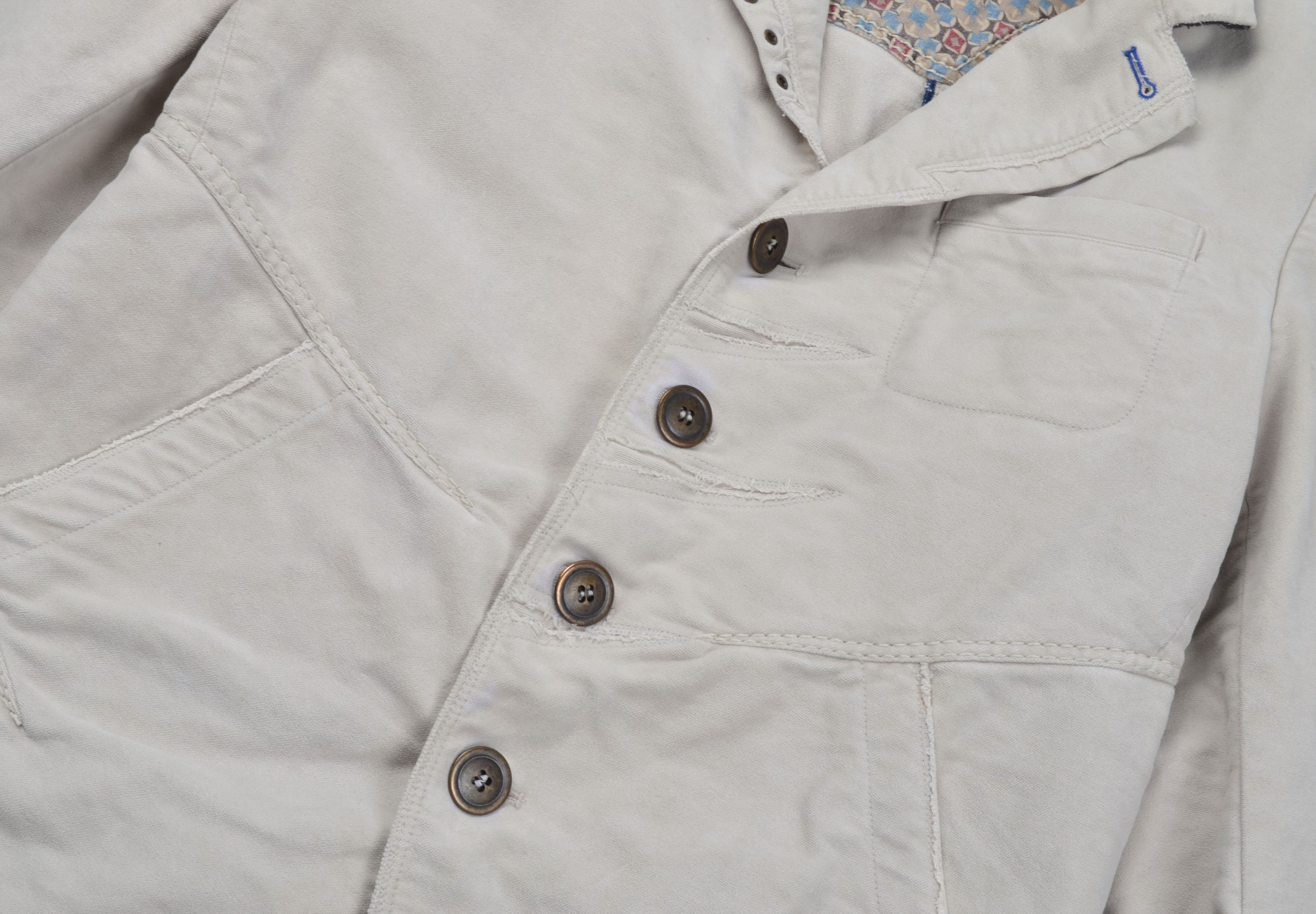 Marithe + Francois Girbaud Vintage Marithe Francois Girbaud Light Gray Blazer Jacket Size 50R - 3 Thumbnail