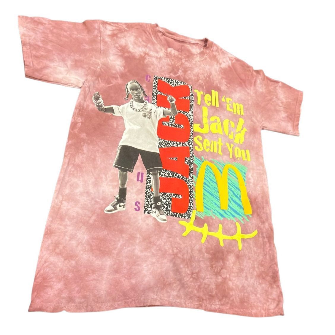 Jack Smile Travis Scott Mcdonald Maglietta Mcdonalds Cactus Jack T Shirt  White Travis Scott X McDonald's