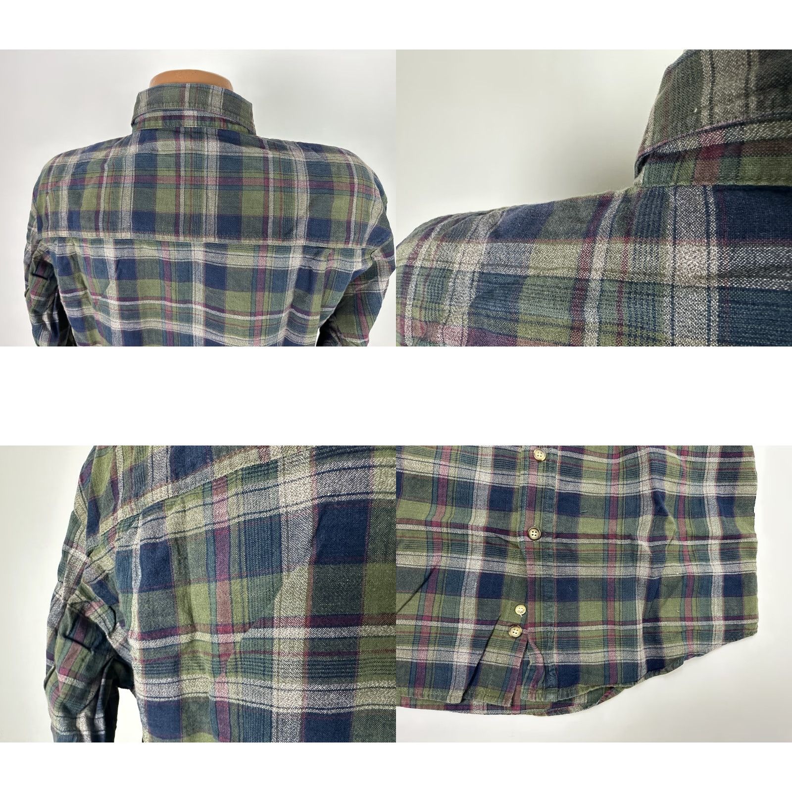 Equipment VINTAGE Basic Equipment Shirt Men Medium 90s Plaid Button-Up Cotton Green Casual 90s Vintage, Outdoor, Preppy Mens Shirt Size US M / EU 48-50 / 2 - 8 Thumbnail