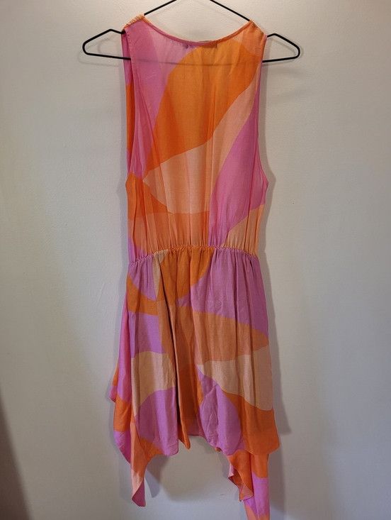 Other Vix By Paula Hermanny Silk Blend Mini Orange Dress - XS/2 Size XS / US 0-2 / IT 36-38 - 3 Thumbnail