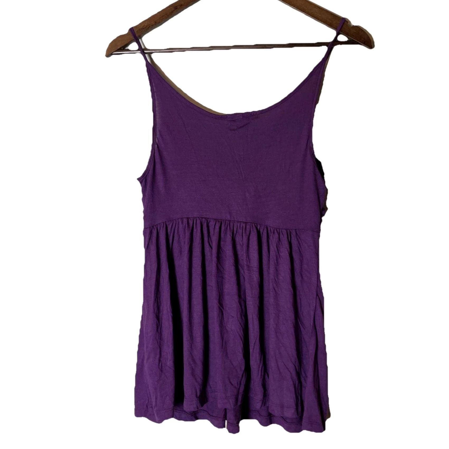 Vintage Twentyone Tank Top M Sequins Beaded Silver Threads Metal Purple Sleeveless Spaghetti Strap Casual Party/Cocktail Workwear Womens 90s Style Size M / US 6-8 / IT 42-44 - 5 Thumbnail