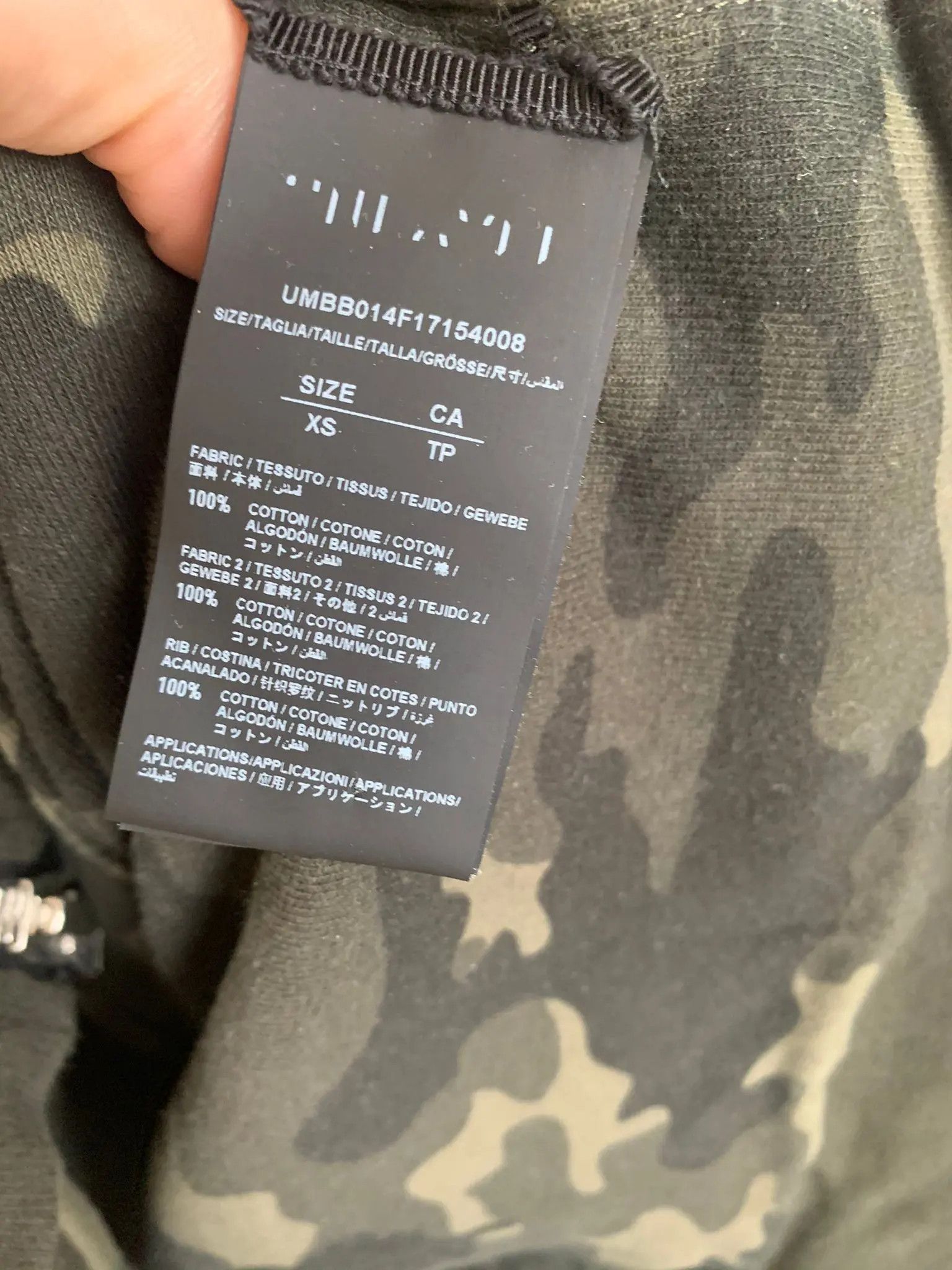 Ben Taverniti Unravel Project Reversible Camo Hoody in Camo Size US XS / EU 42 / 0 - 12 Thumbnail