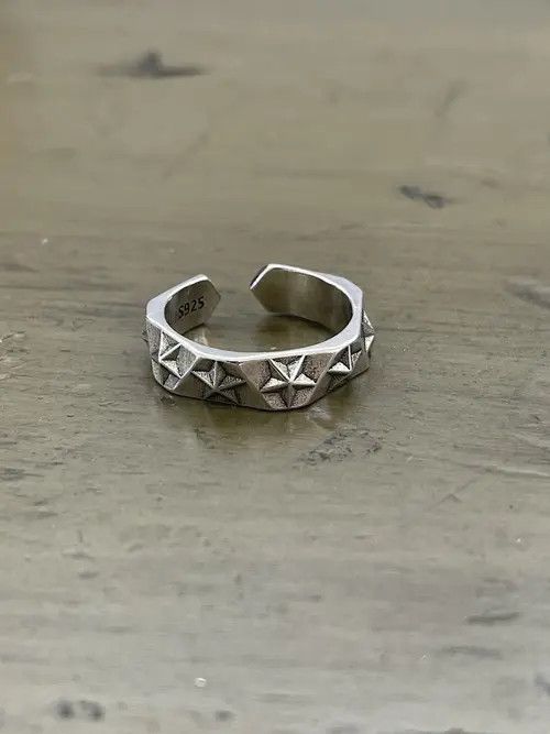 Jewelry × Ring Of Fire Silver Star Army Ring Size ONE SIZE - 4 Thumbnail
