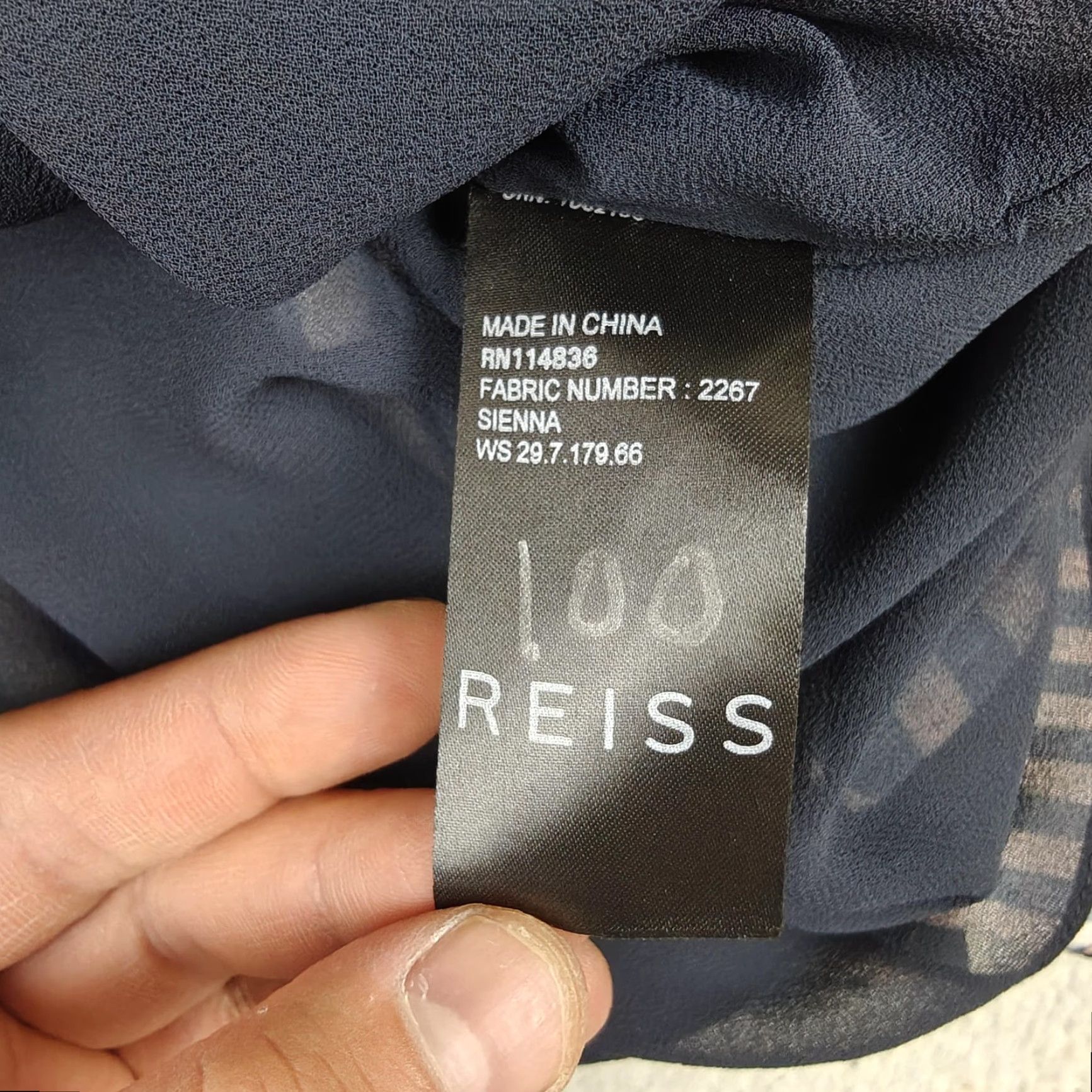 Reiss Reiss Dress Womens 10 Blue Sienna Striped Asymmetric Layered Sheath Knee Length Size L / US 10 / IT 46 - 6 Thumbnail
