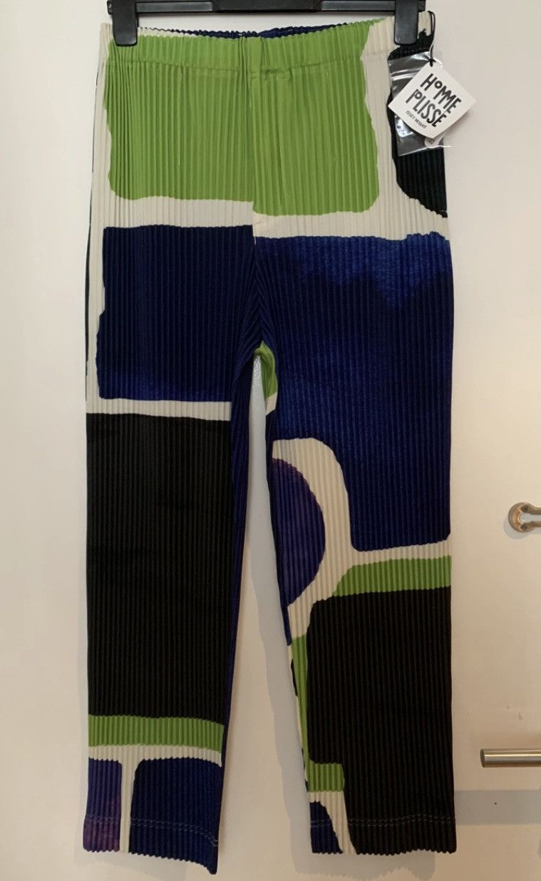 Pleats Please Issey Miyake ISSEY MIYAKE Trousers L International 3 navy multicolour Size US 41 - 2 Thumbnail