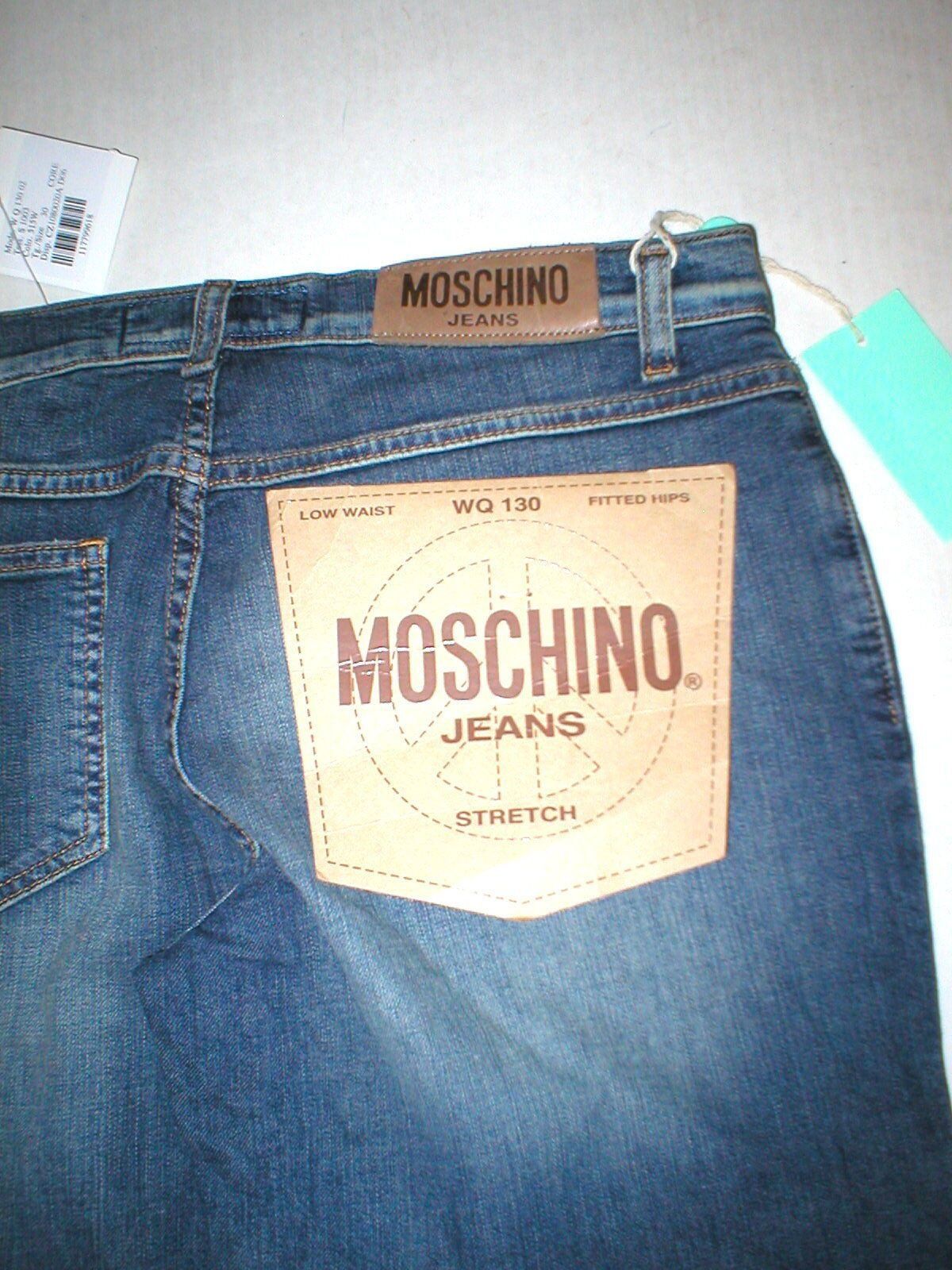 Moschino New Womens 30 Designer Moschino Blue Jeans Distressed Tall Size 30" / US 8 / IT 44 - 2 Thumbnail