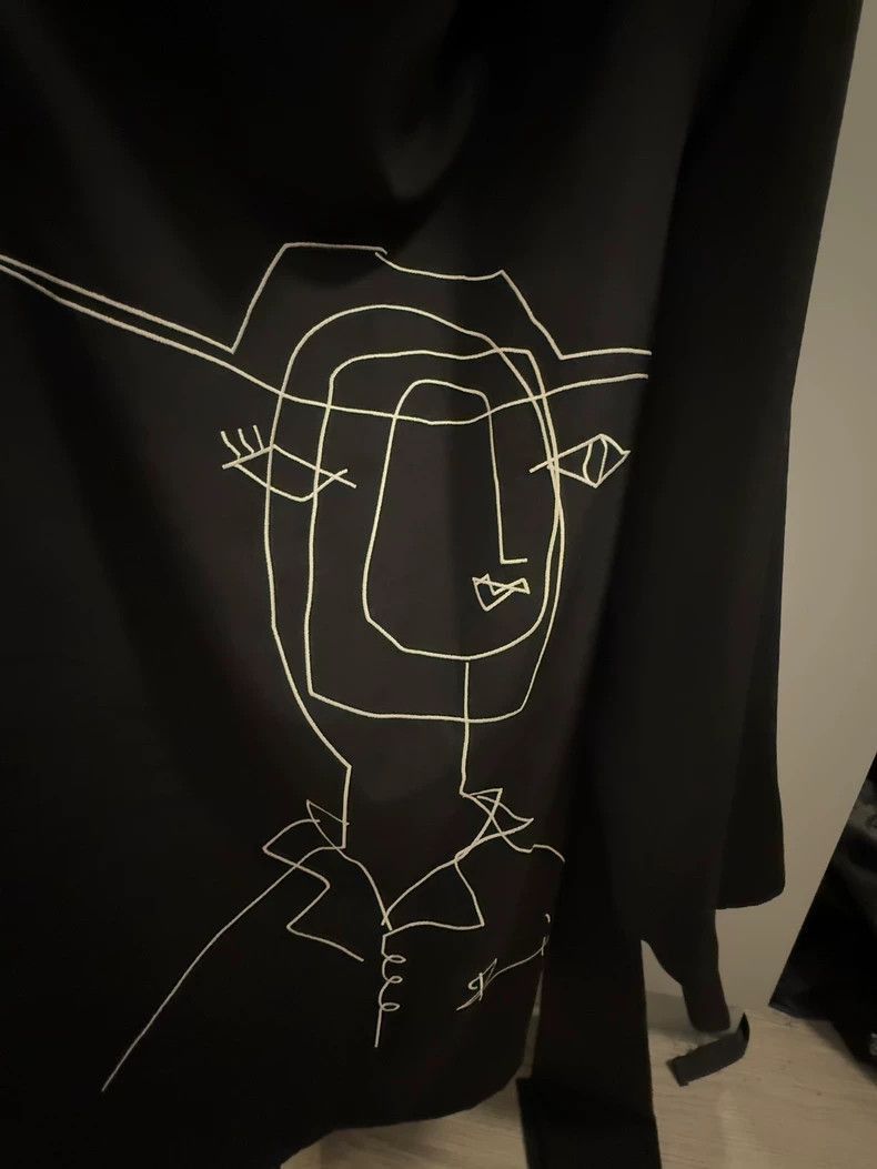 Yohji Yamamoto Yohji Yamamoto Yohji Yamamoto Embroidered Windbreaker Coat Size US M / EU 48-50 / 2 - 2 Thumbnail