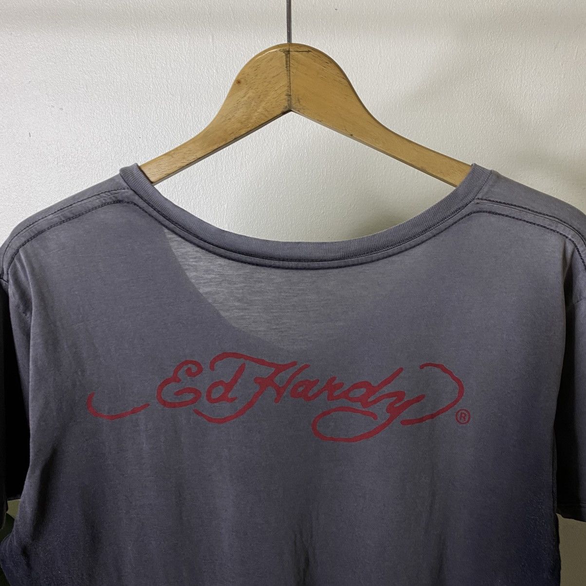 Ed Hardy Ed Hardy Sunfaded V Neck T Shirt Size US M / EU 48-50 / 2 - 2 Thumbnail