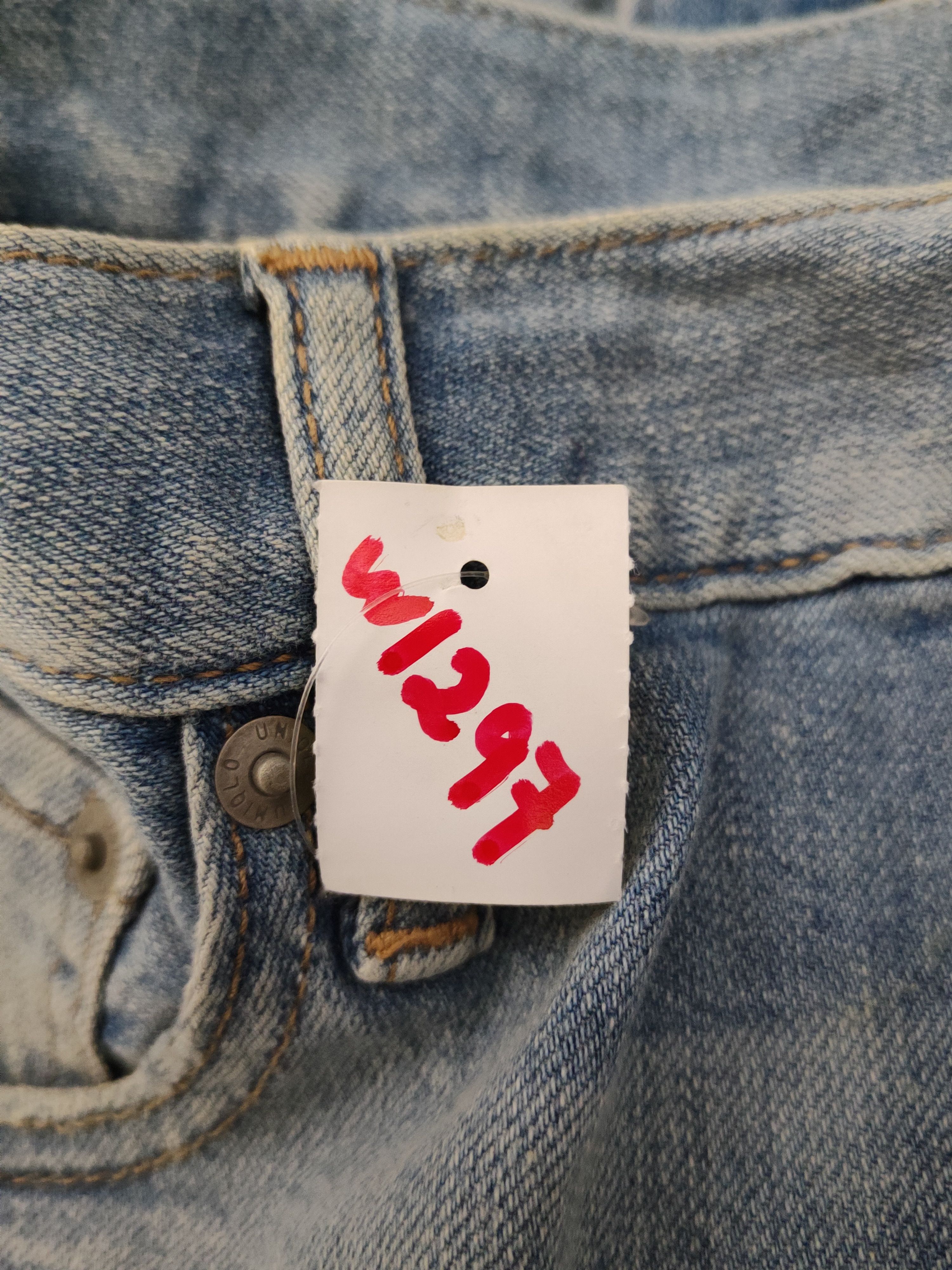 Japanese Brand Uniqlo Blue Faded Distressed Ripped Jeans #W1297 Size US 31 - 17 Thumbnail