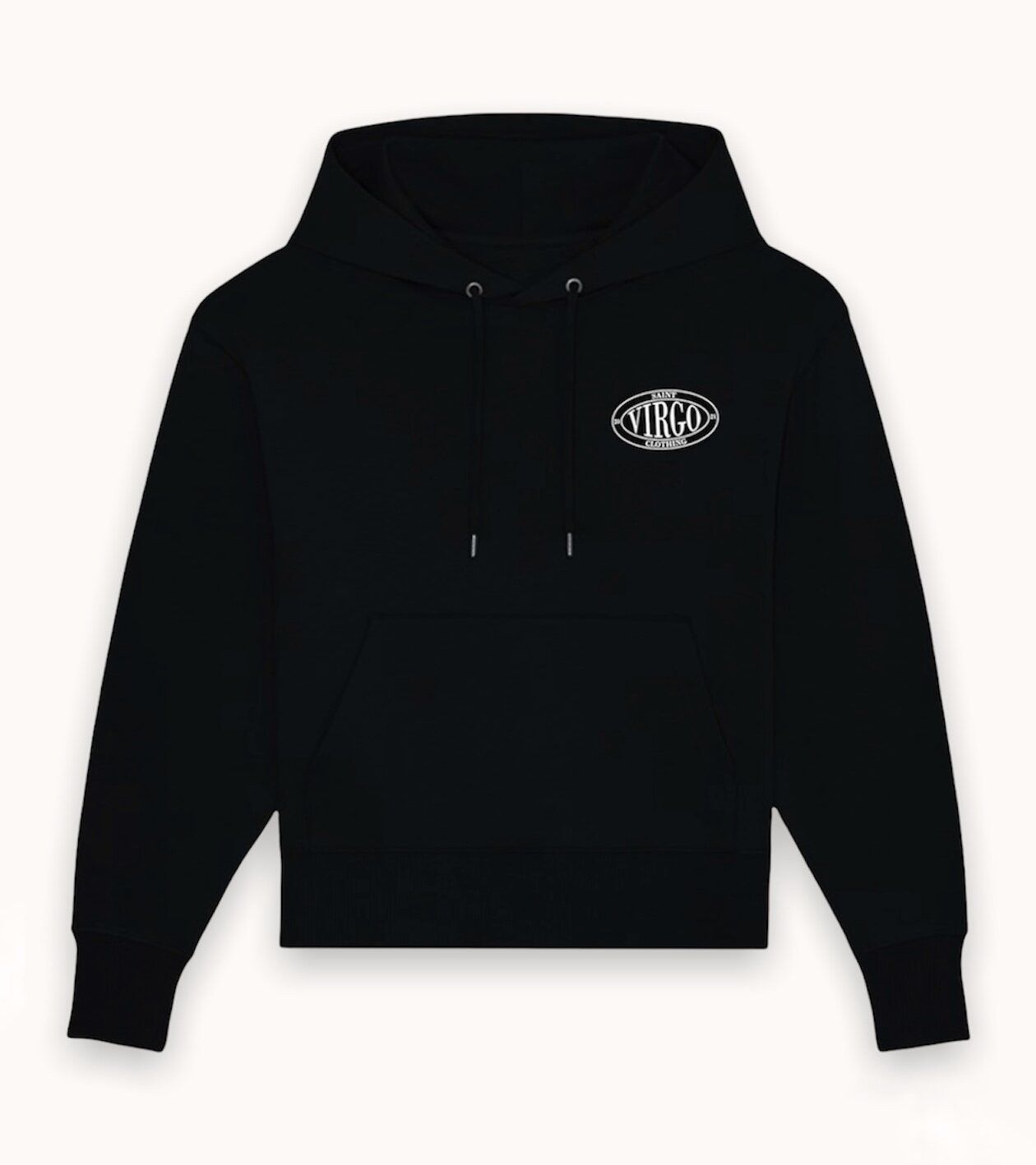 Saint Virgo Crest Team Organic Hoodie - Black - Size Medium