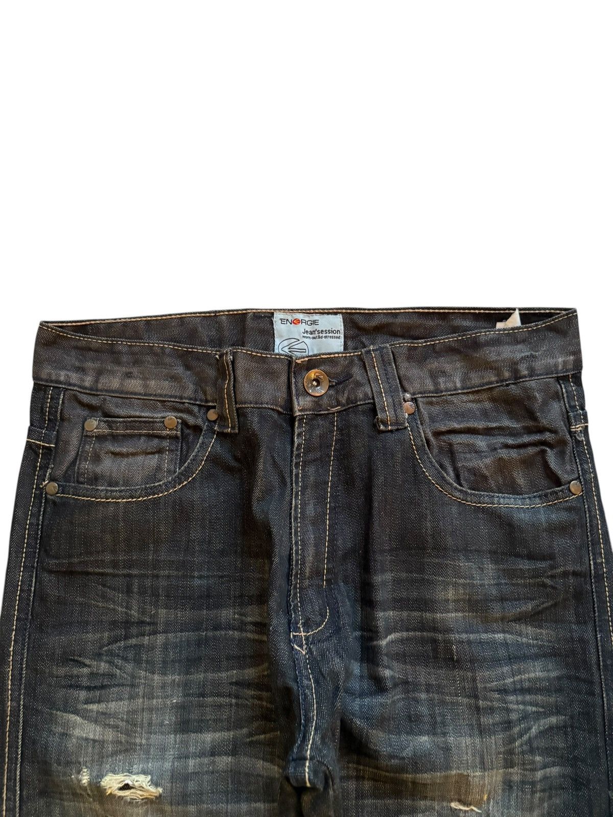 Energie × Japanese Brand Vintage Energie Faded Distressed Ripped Loose Jeans Size US 32 / EU 48 - 4 Thumbnail