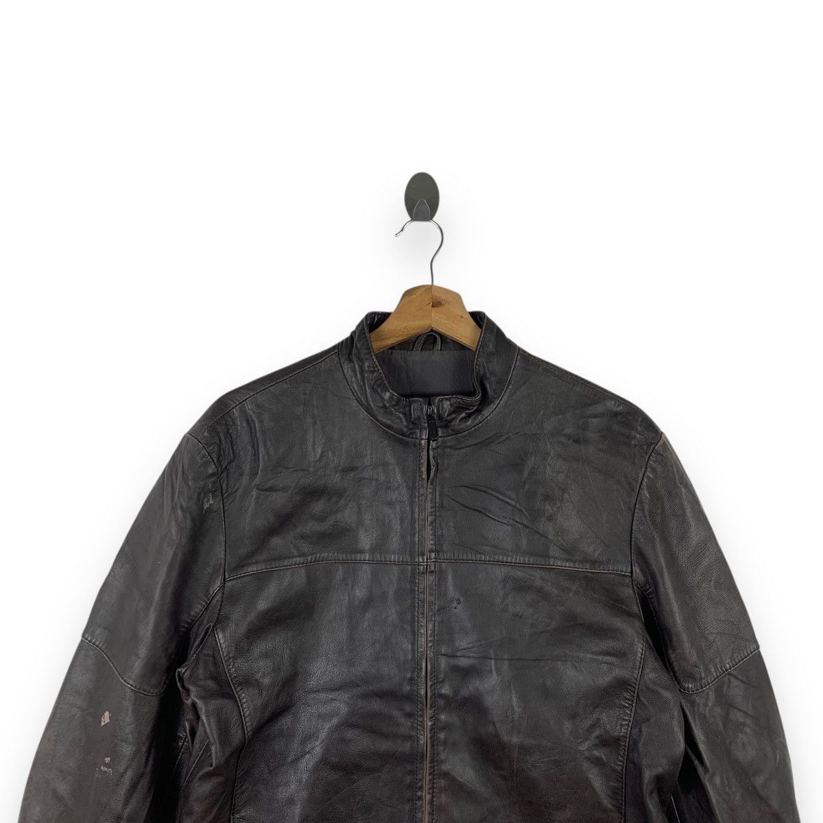 Vintage Vintage BIGLIDUE JAPAN MOTORCYCLE Black Leather Jacket Size US M / EU 48-50 / 2 - 2 Thumbnail