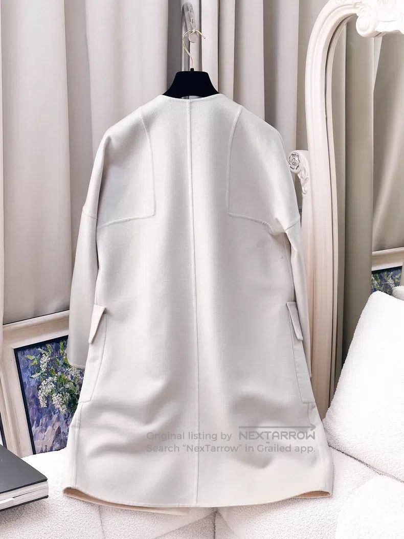 Hermes Hermes Beige Long Cashmere Coat Jacket Size XXS / US 00 / IT 34 - 2 Thumbnail