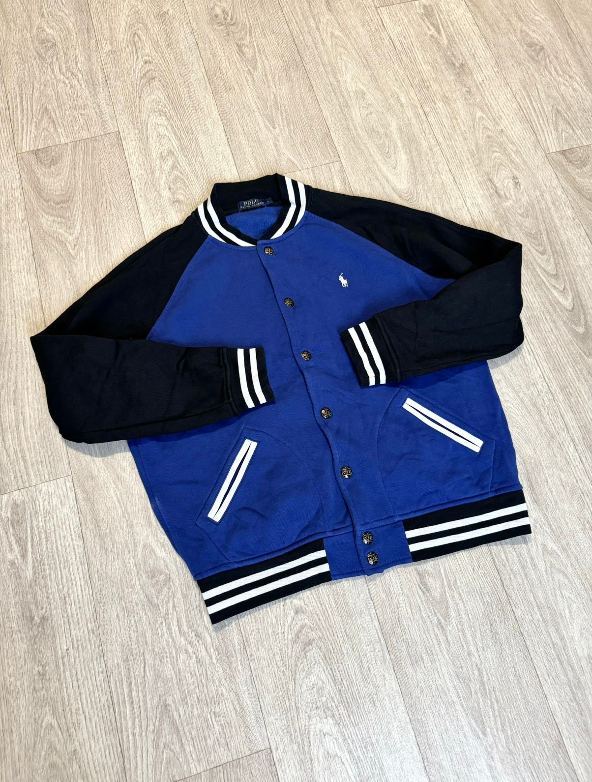 Pre-owned Polo Ralph Lauren T Bomber Jacket In Blue