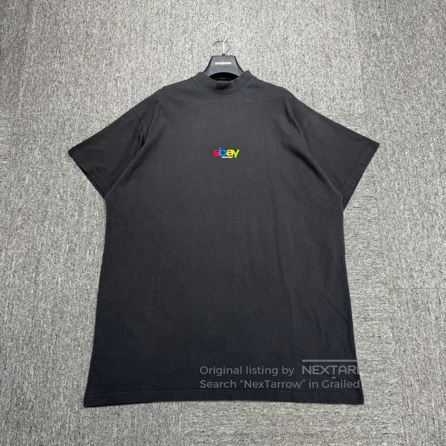 Balenciaga Balenciaga Co-branded embroidered letter short-sleeve shir Size US S / EU 44-46 / 1 - 1 Thumbnail