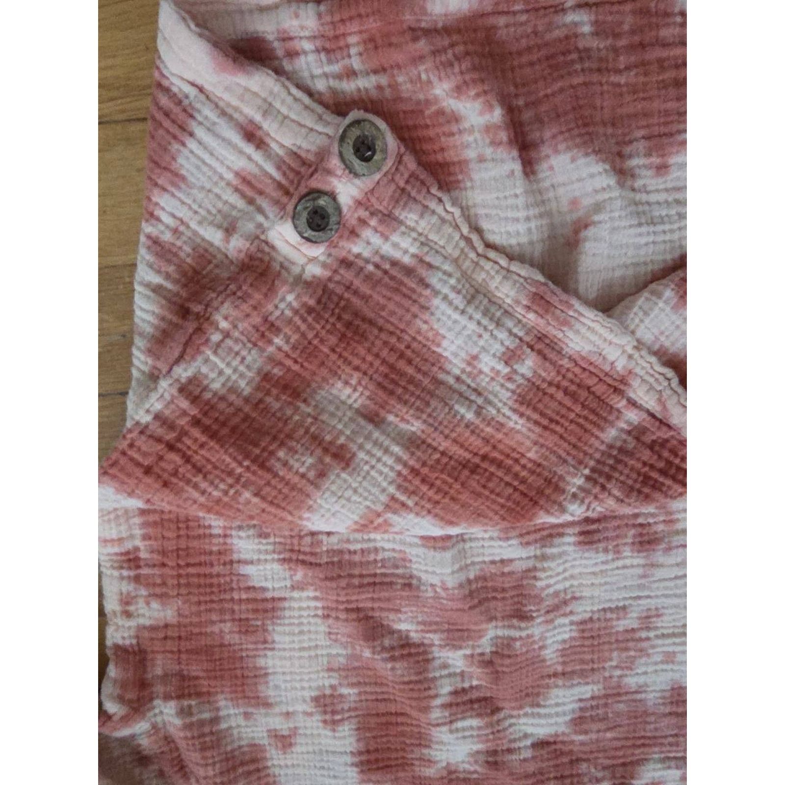 Jac + Jack PureJill Peach Rust Tie Boxy Top Short Sleeve XL A001566 Size XL / US 12-14 / IT 48-50 - 6 Thumbnail