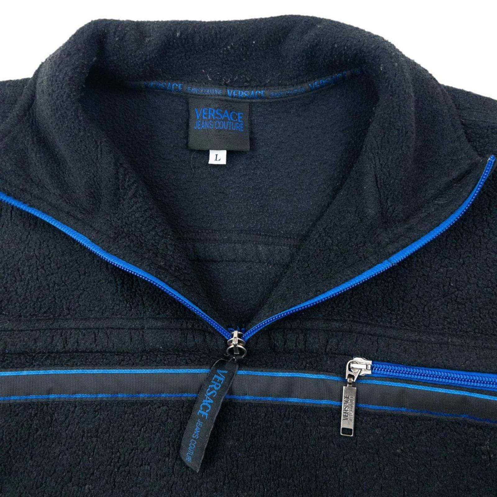 Versace Vintage 90s Versace Jeans Couture Q Zip Fleece Sweatshirt S Size US S / EU 44-46 / 1 - 3 Thumbnail