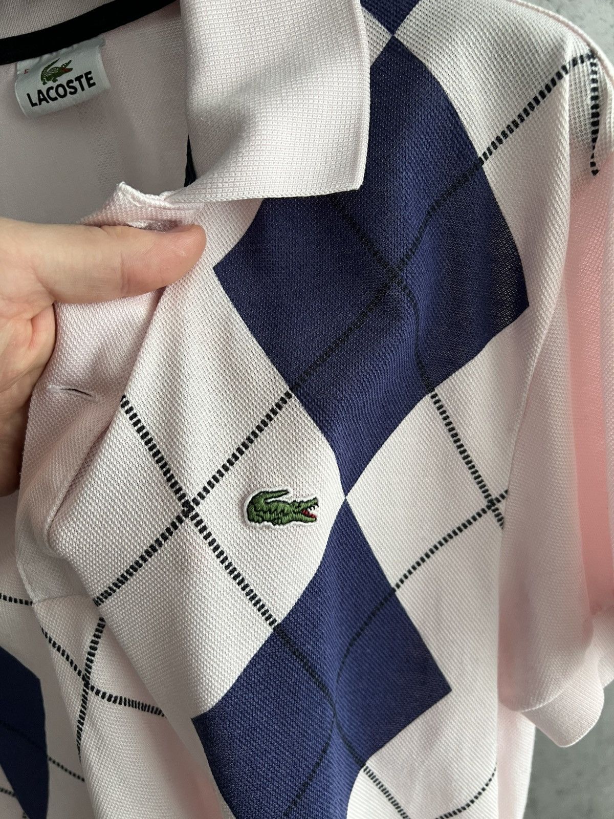 Lacoste Vintage Lacoste Polos Preppy Style 2000s Geometric Pattern Size M / US 6-8 / IT 42-44 - 4 Thumbnail