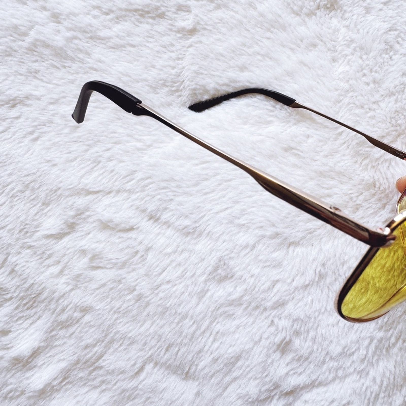 Other Oscar Clear Yellow w/ Gold Rim Aviator Sunglasses Size ONE SIZE - 5 Thumbnail