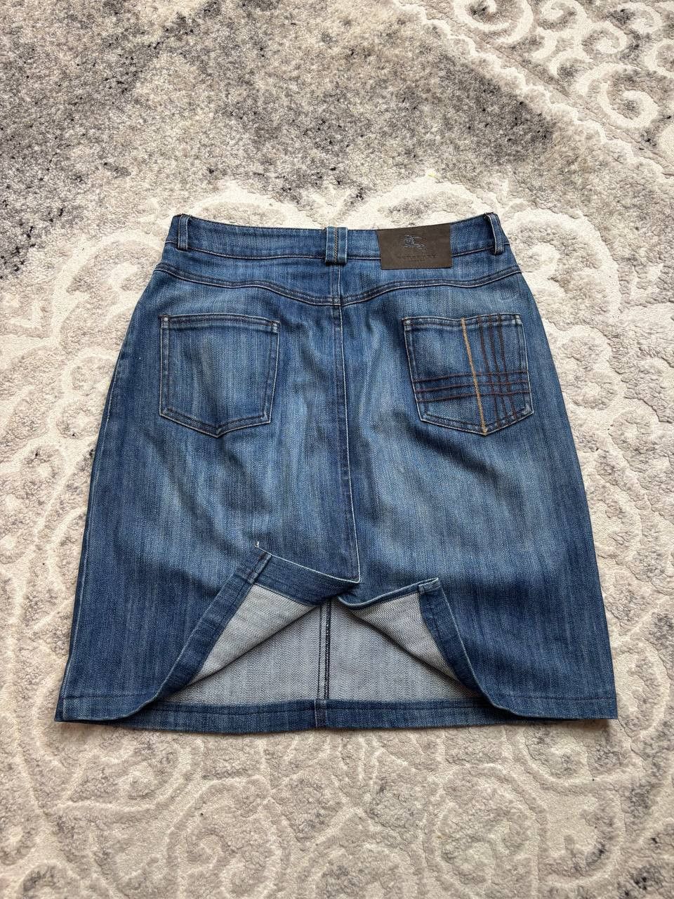 Burberry Burberry London Nova Check Denim Skirt - Size 42 (IT) Size 30" / US 8 / IT 44 - 14 Thumbnail