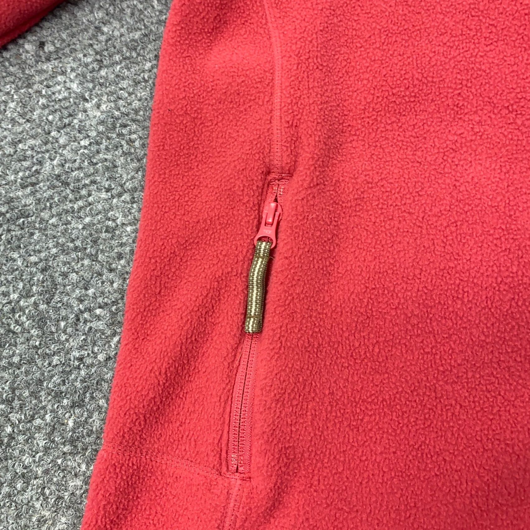 Vintage Cabela's Jacket Womens Large Red Fleece Full Zip Pockets Size L / US 10 / IT 46 - 4 Thumbnail