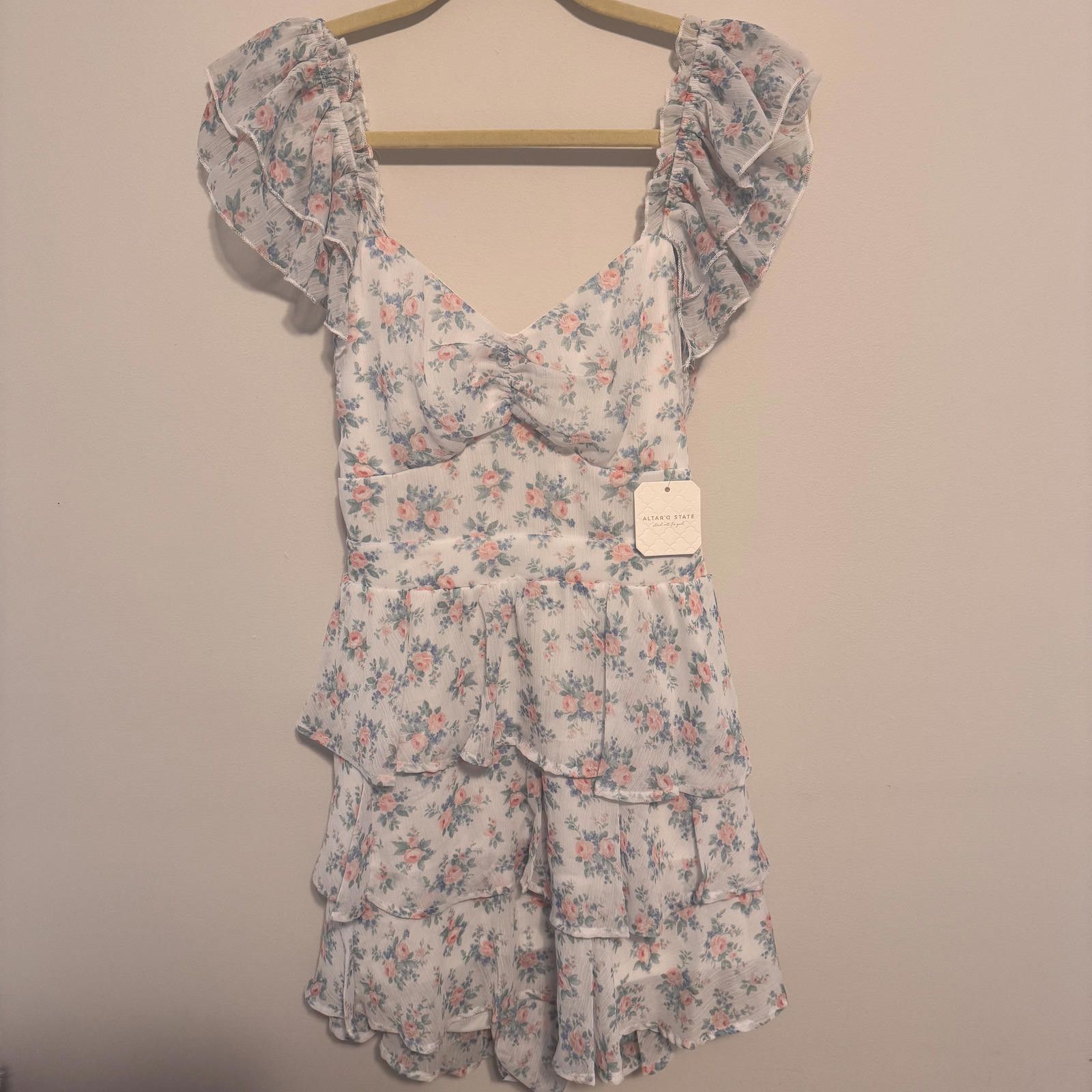 Other Altar'd State 'Galia' Mini Dress NWT Size L / US 10 / IT 46 - 3 Thumbnail