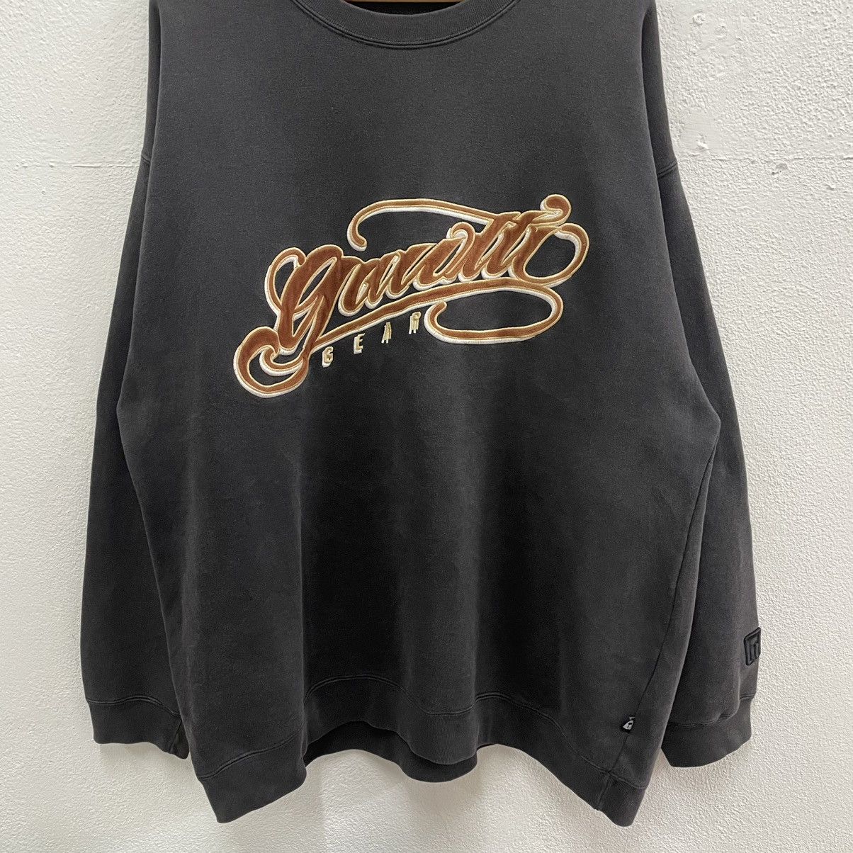 Japanese Brand × Vintage 🔥Oversize Gawtti Gear Embroidered Big Logo Sweatshirts Size US XL / EU 56 / 4 - 5 Thumbnail