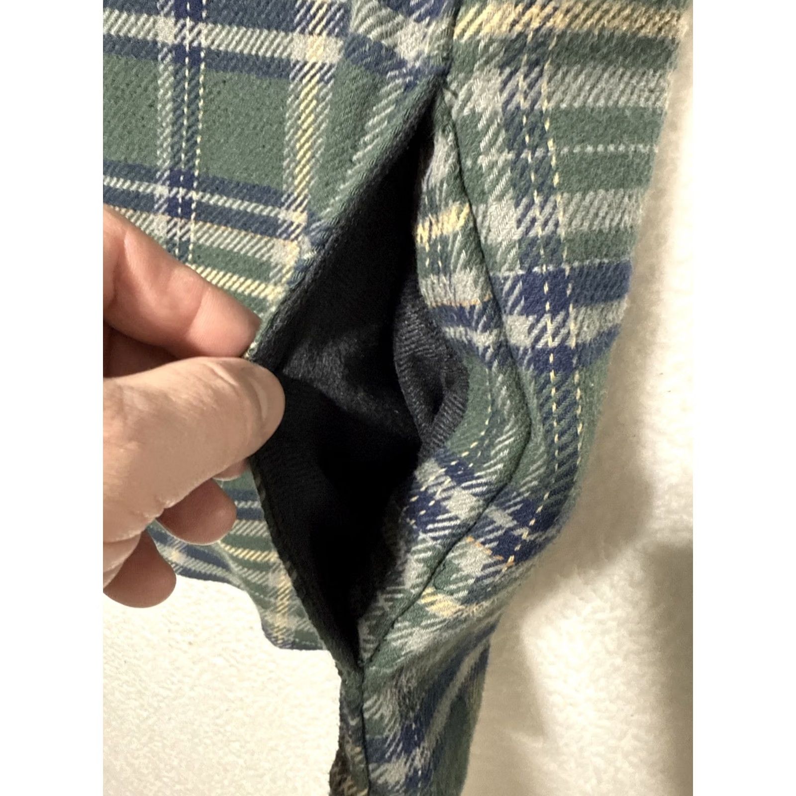 Vintage VINTAGE WOOLRICH SHIRT SHACKET Flannel Plaid Green/Blue Button-Up Side Pockets XL Mens Size US XL / EU 56 / 4 - 4 Thumbnail