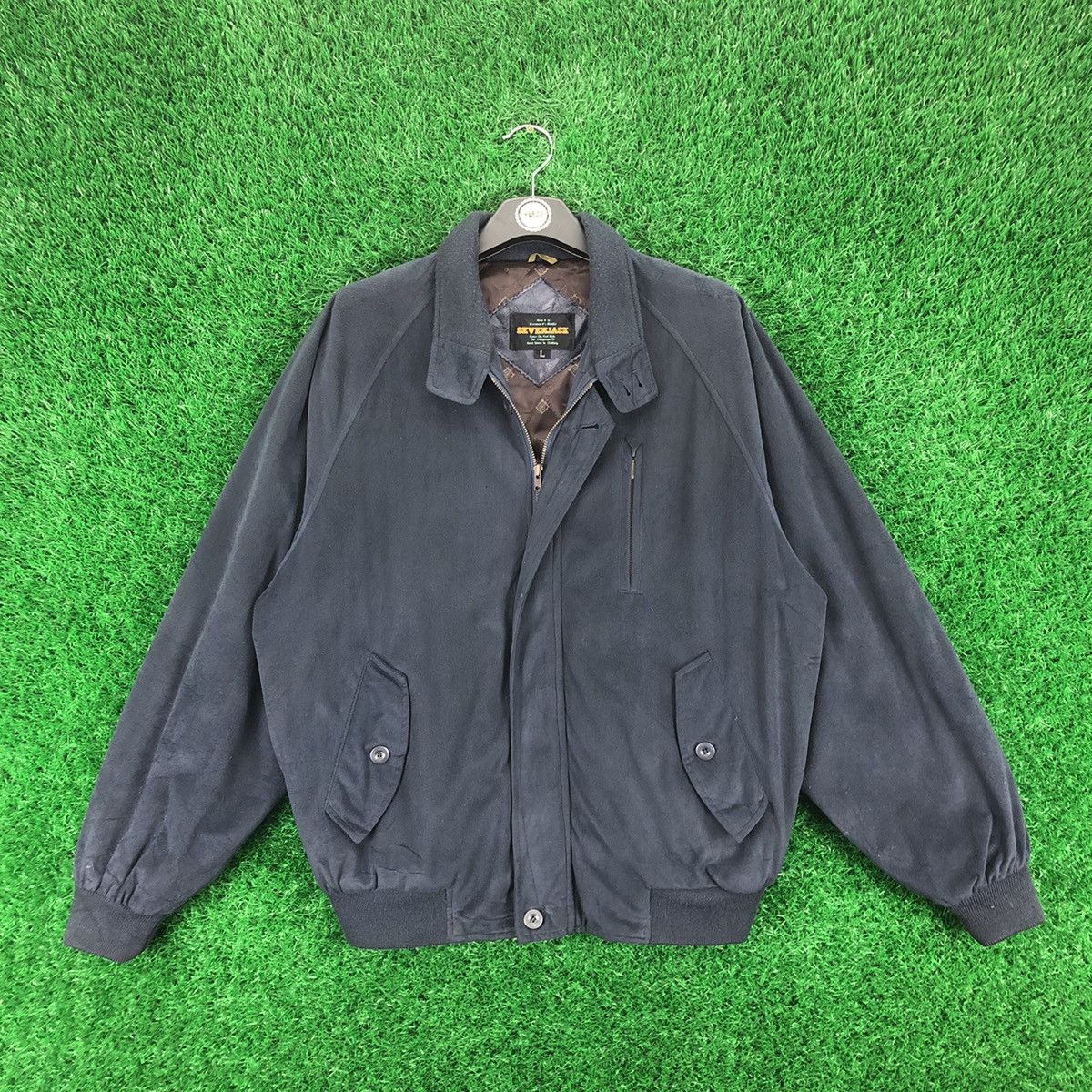 Japanese Brand Vintage 80's Casual Work Zipper Jacket by Sevenjack Size US L / EU 52-54 / 3 - 1 Thumbnail