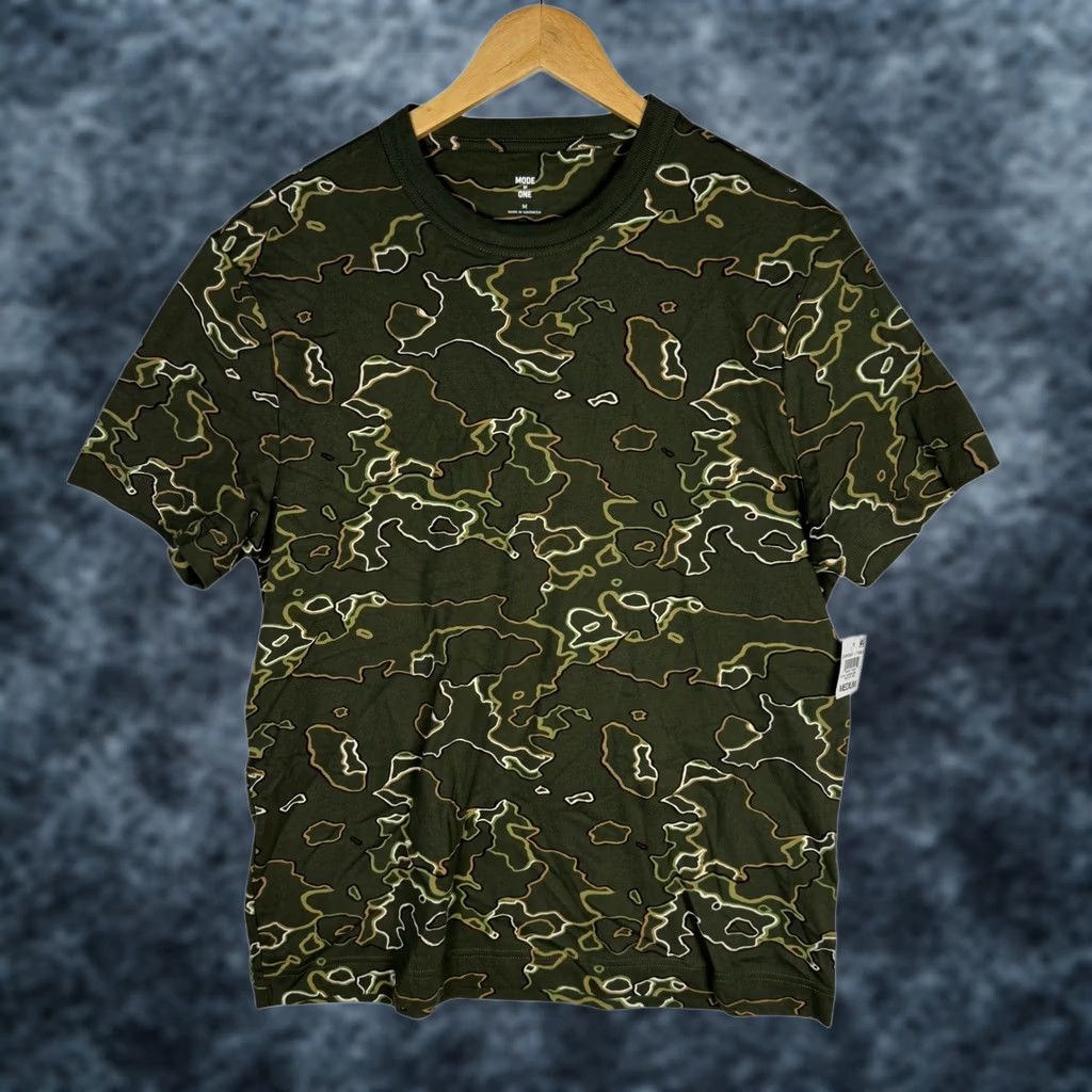 Vintage Mode of One Green Camo T-Shirt Medium Mens Wild Ivy Topographic 100196073MN Size US M / EU 48-50 / 2 - 1 Thumbnail