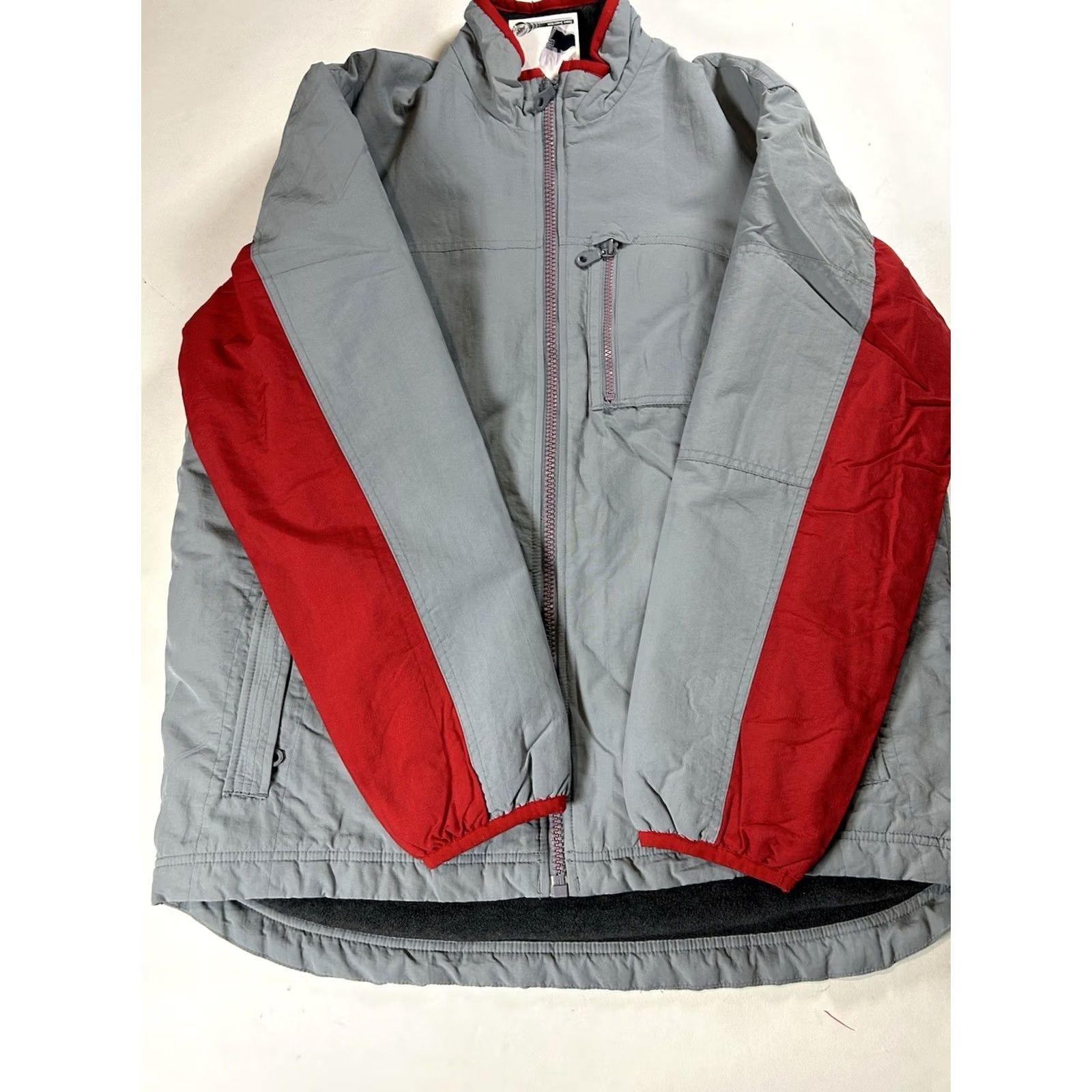Mossimo VINTAGE Mossimo Jacket Fleece Liner Zip Up Medium Can Large Gray/Red Unisex Adults Size US L / EU 52-54 / 3 - 2 Thumbnail