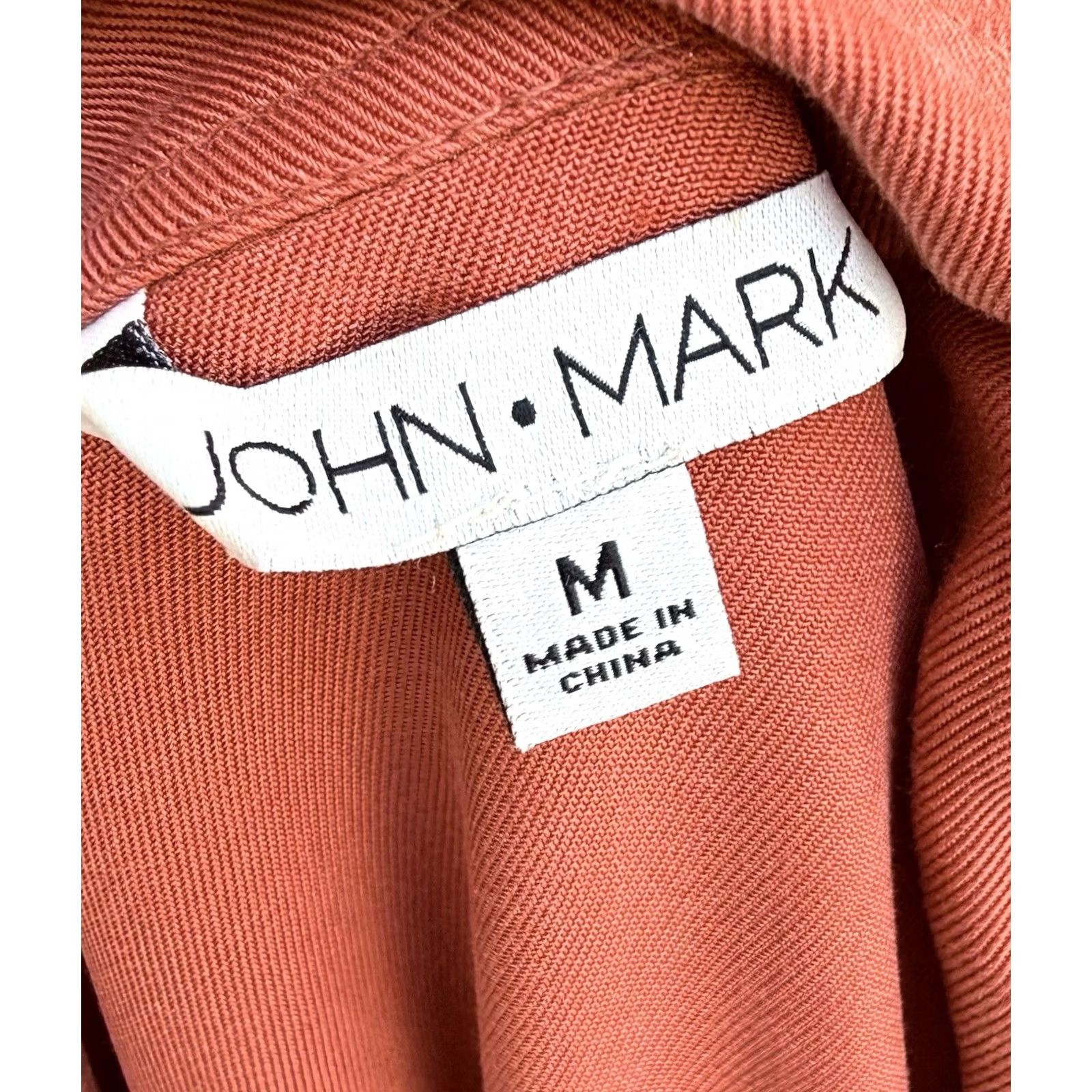 Vintage John Mark Shirt Dress Medium Coral Long Sleeve 100% Tencel Button Front Roll Tab Sleeve Tie Tunic or shirt dress Womens Size M / US 6-8 / IT 42-44 - 3 Thumbnail